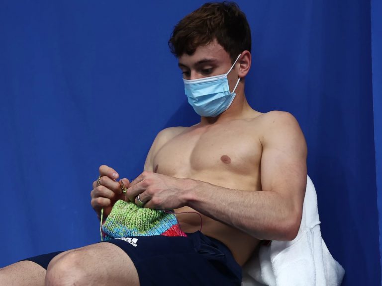 Olympic diver Tom Daley launches his own knitting shop