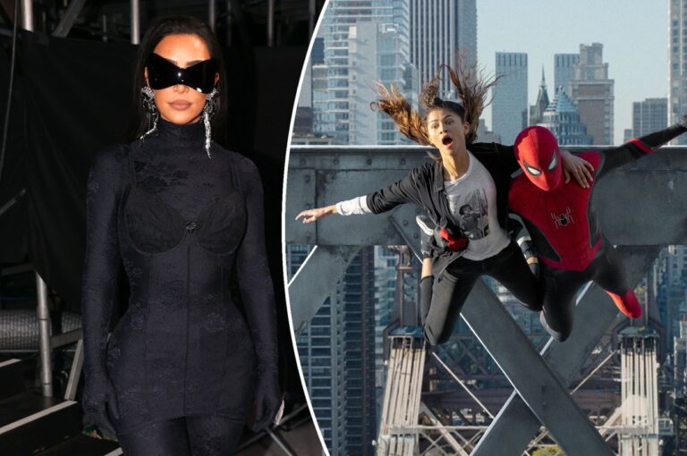 Kim Kardashian is catching heat  after posting spoilers from the new “Spider-Man”