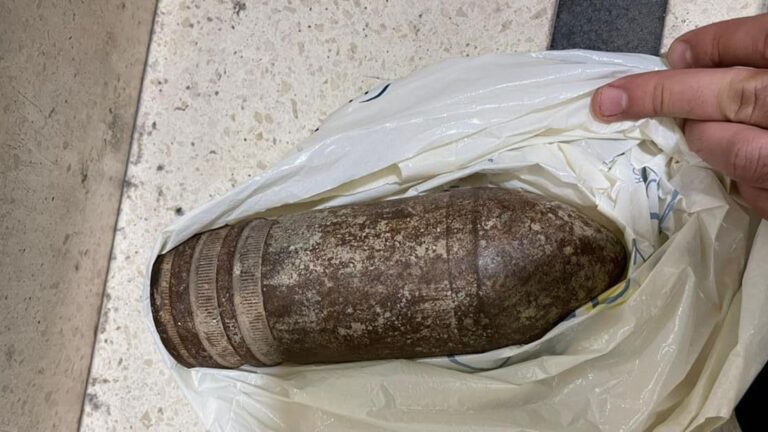 American family brings unexploded shell to Israel airport