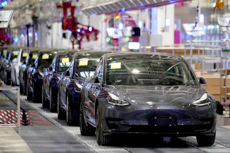 Tesla halts most output at Shanghai plant, sales dive