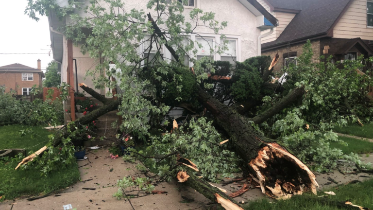 Chicago Severe Storms, Tornado Warnings Leave Homes Damaged, and 40K Without Power