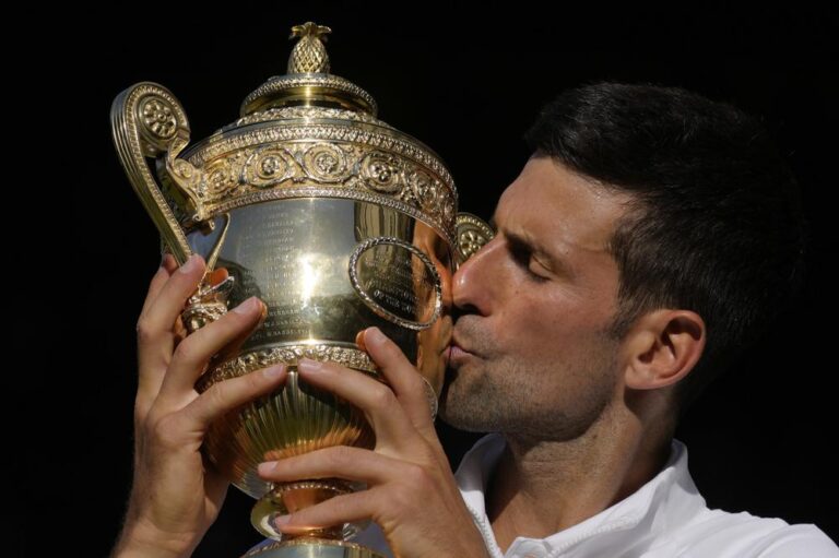 Djokovic tops Kyrgios for 7th Wimbledon, 21st Slam trophy
