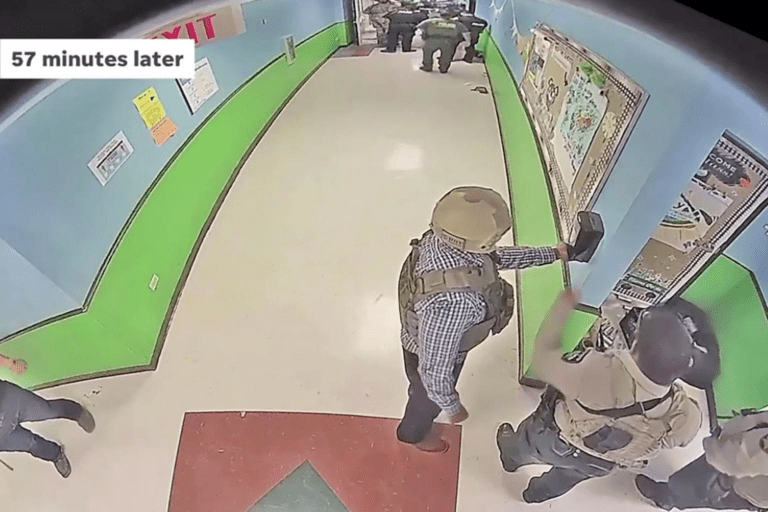 The Uvalde cop who was caught on video nonchalantly using hand sanitizer inside